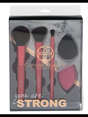 #68 You Are Strong Makeup Brush & Sponge Set - Pink